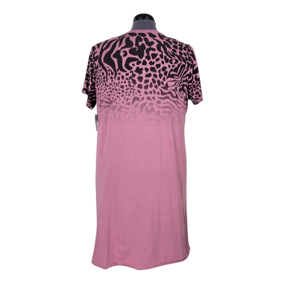 Torrid Lovesick Destructed Dress Size 2 2X 18/20 Pink Black Animal Print New - Picture 7 of 16